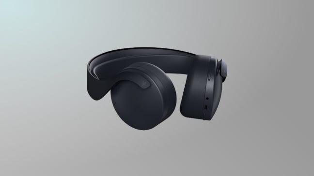 灰色背景上的索尼 Pulse 3D 耳机