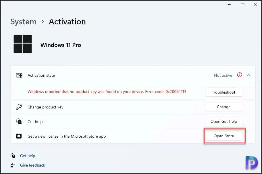 从 Microsoft Store 激活 Windows 11