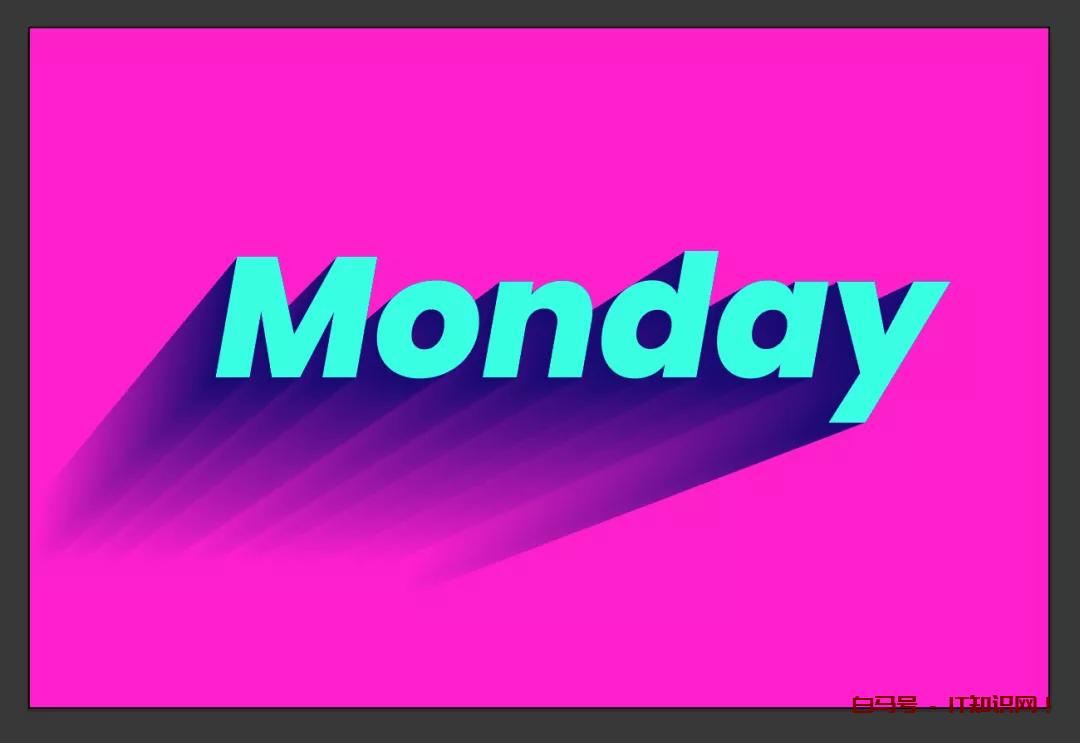 Adobe Illustrator 文字长投影效果小教程