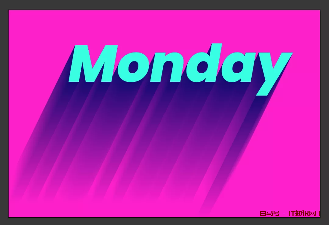 Adobe Illustrator 文字长投影效果小教程