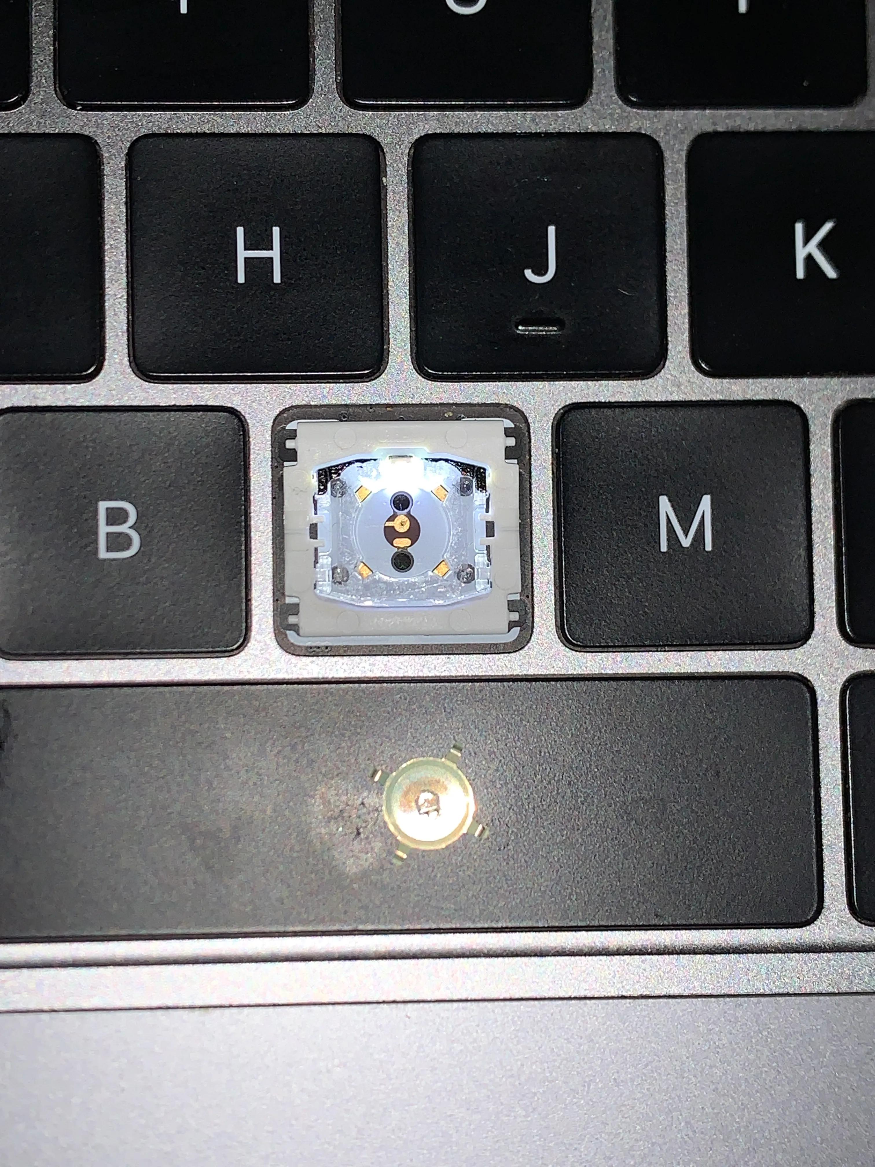 修复MacBook Pro老笔记本键盘个别键失灵