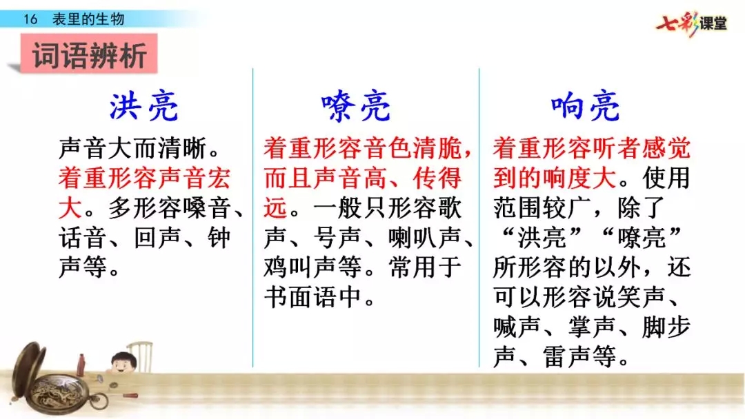 部编语文六年级下册16课《表里的生物》知识点+图文解读+课堂测试