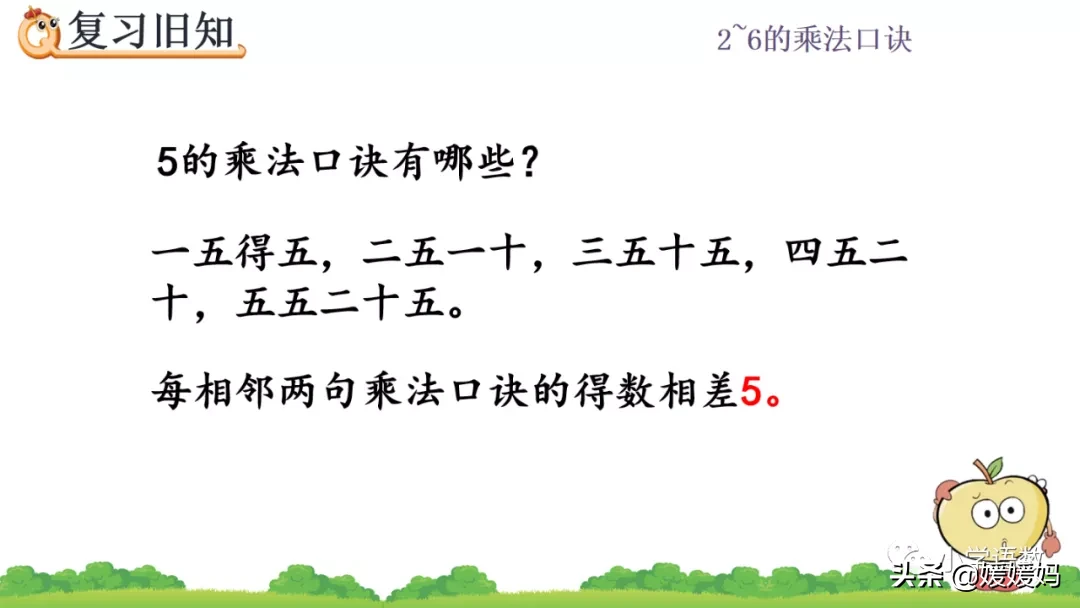 人教版二年级数学上册第4单元《5的乘法口诀》课件及同步练习