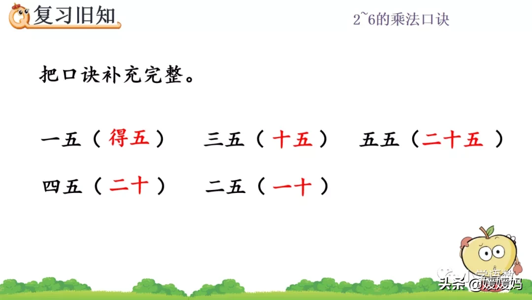 人教版二年级数学上册第4单元《5的乘法口诀》课件及同步练习