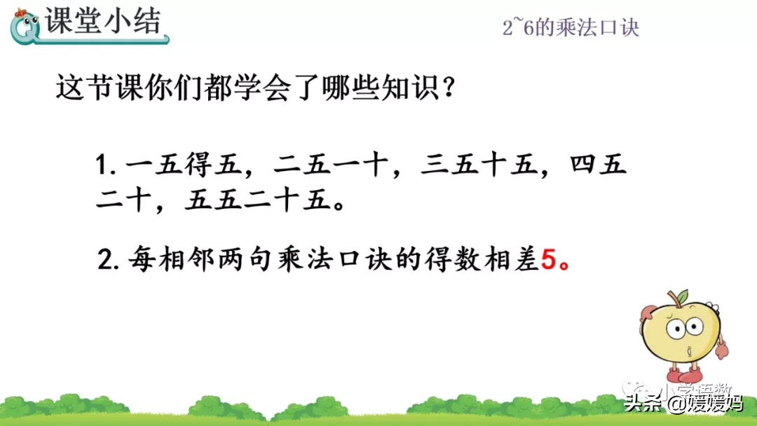 人教版二年级数学上册第4单元《5的乘法口诀》课件及同步练习