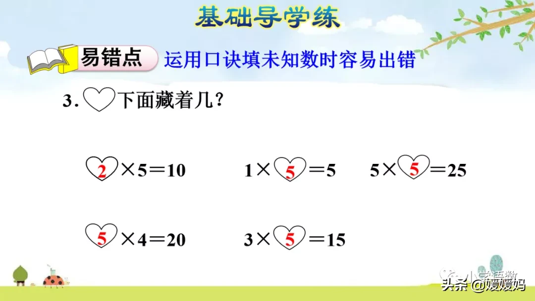 人教版二年级数学上册第4单元《5的乘法口诀》课件及同步练习