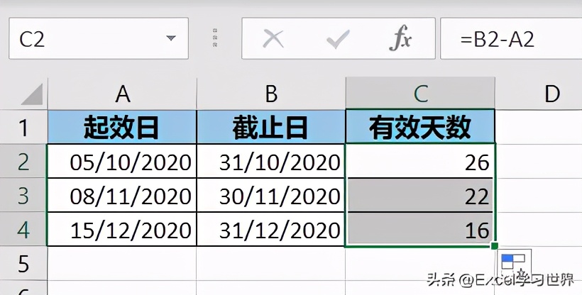 Excel – 几千行日期，如何快速算出每个日期当月有几天？