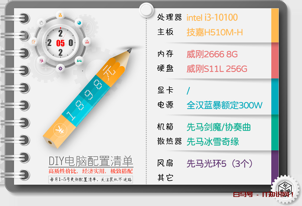5月电脑配置清单：高质量，高性能，低价格，**搭配。6000元内
