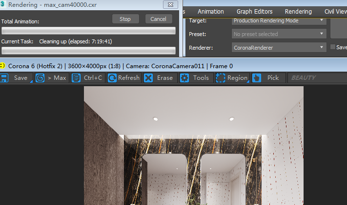 3dmax渲染完就卡住不动怎么办（3dmax渲染到一半就不渲染的解决方法）