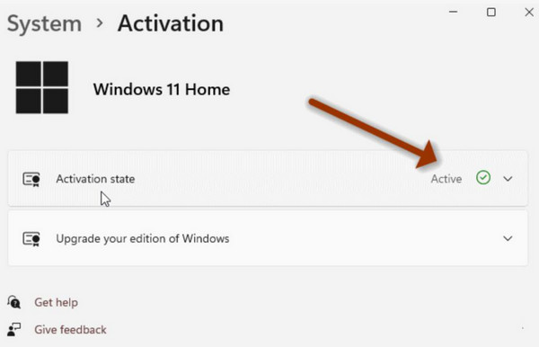 Windows 11 查看激活状态