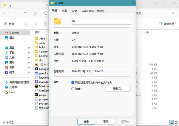 Windows 11 文件只读选项显示横杠的含义及正确设置方法
